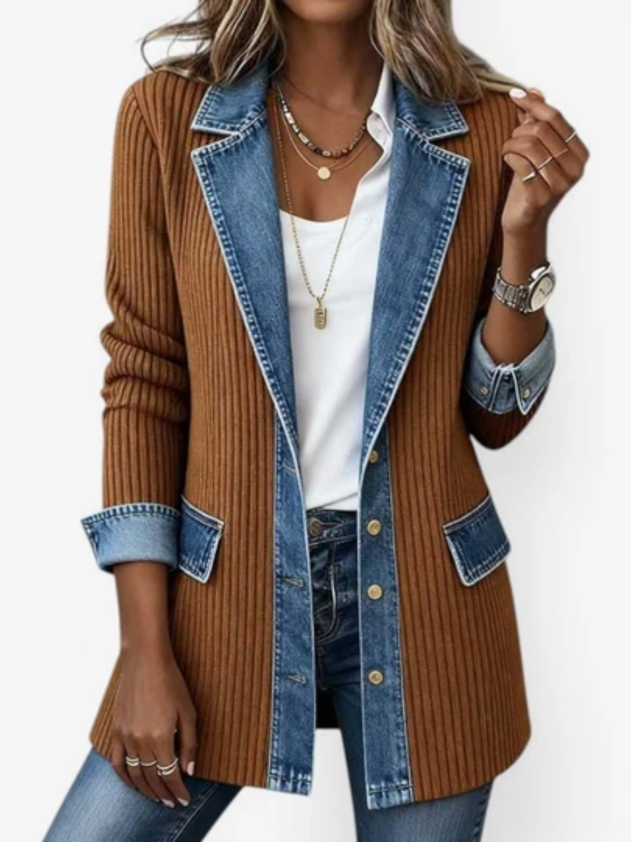 Daphne structured contrast jacket