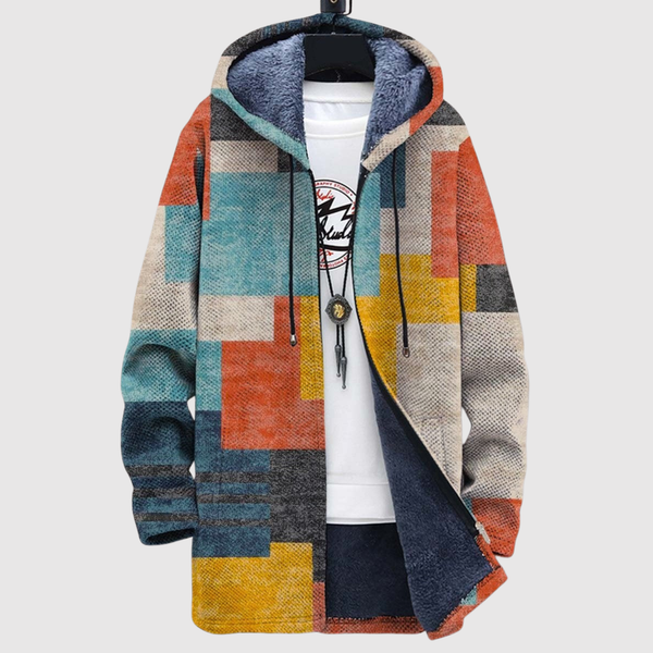Women's geometric block print sweatshirt