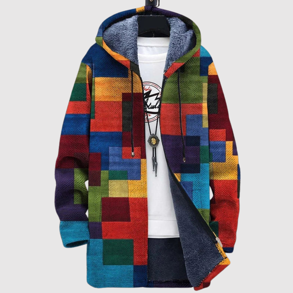 Women's colour block print hoodie
