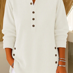 Pauline women's henley button tunic top