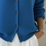 Denise women's shirt-collar knitted cardigan