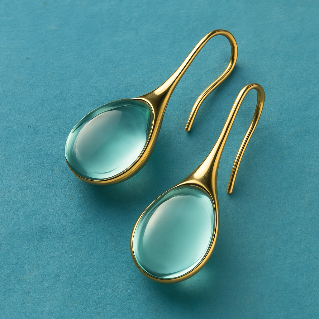 Crystal Drop Earrings in Gold & Silver