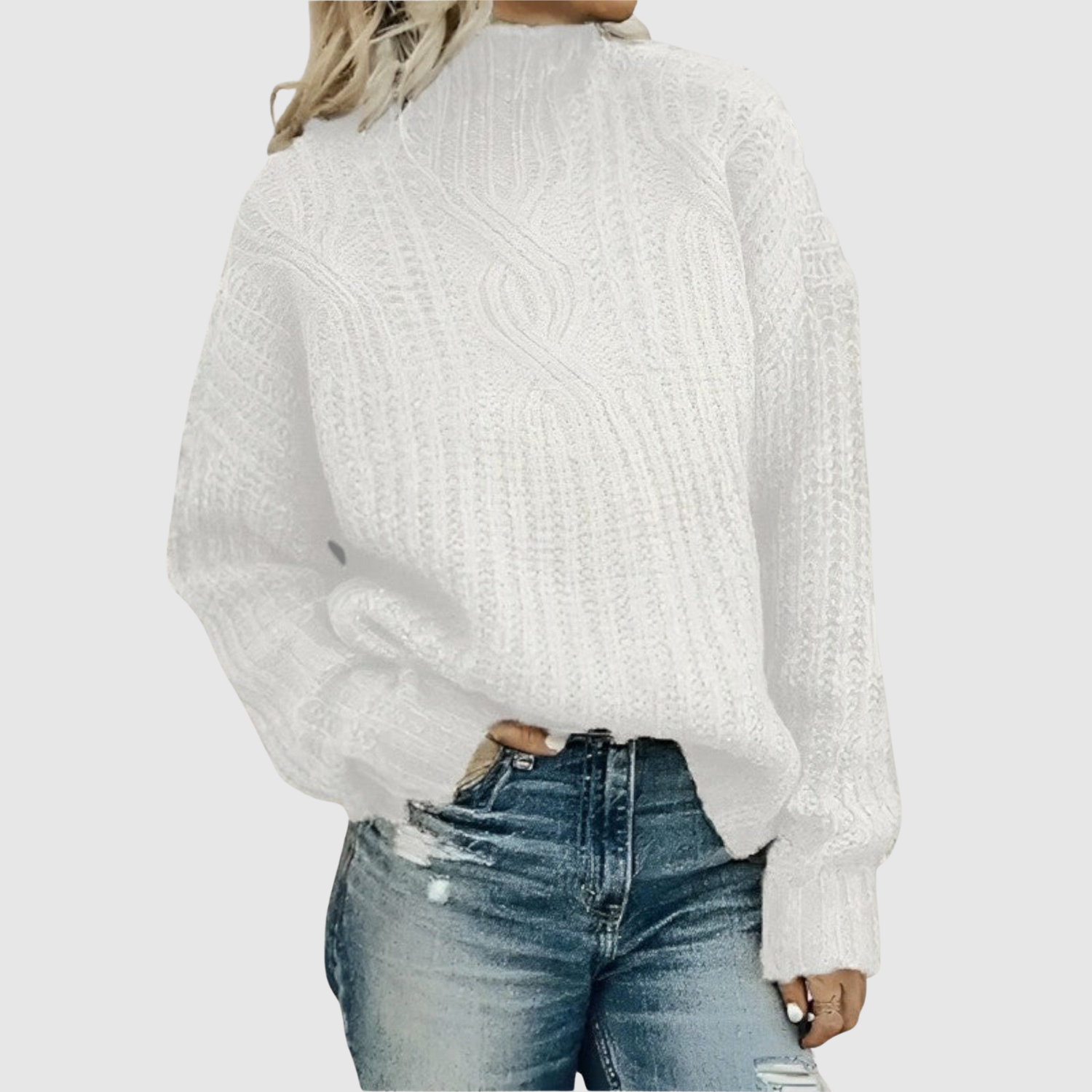 Oversized Roll Neck Jumper for women, view 3