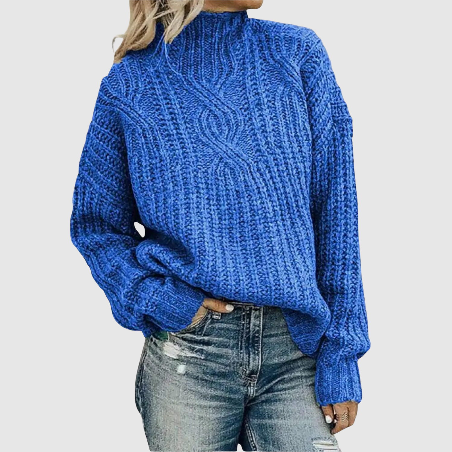 Oversized Roll Neck Jumper for women, view 4