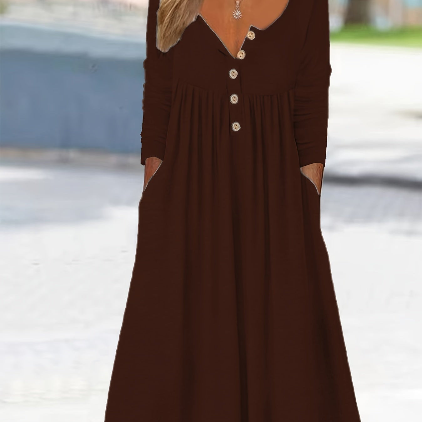 ZARA | MIDI DRESS WITH FRONT BUTTONS