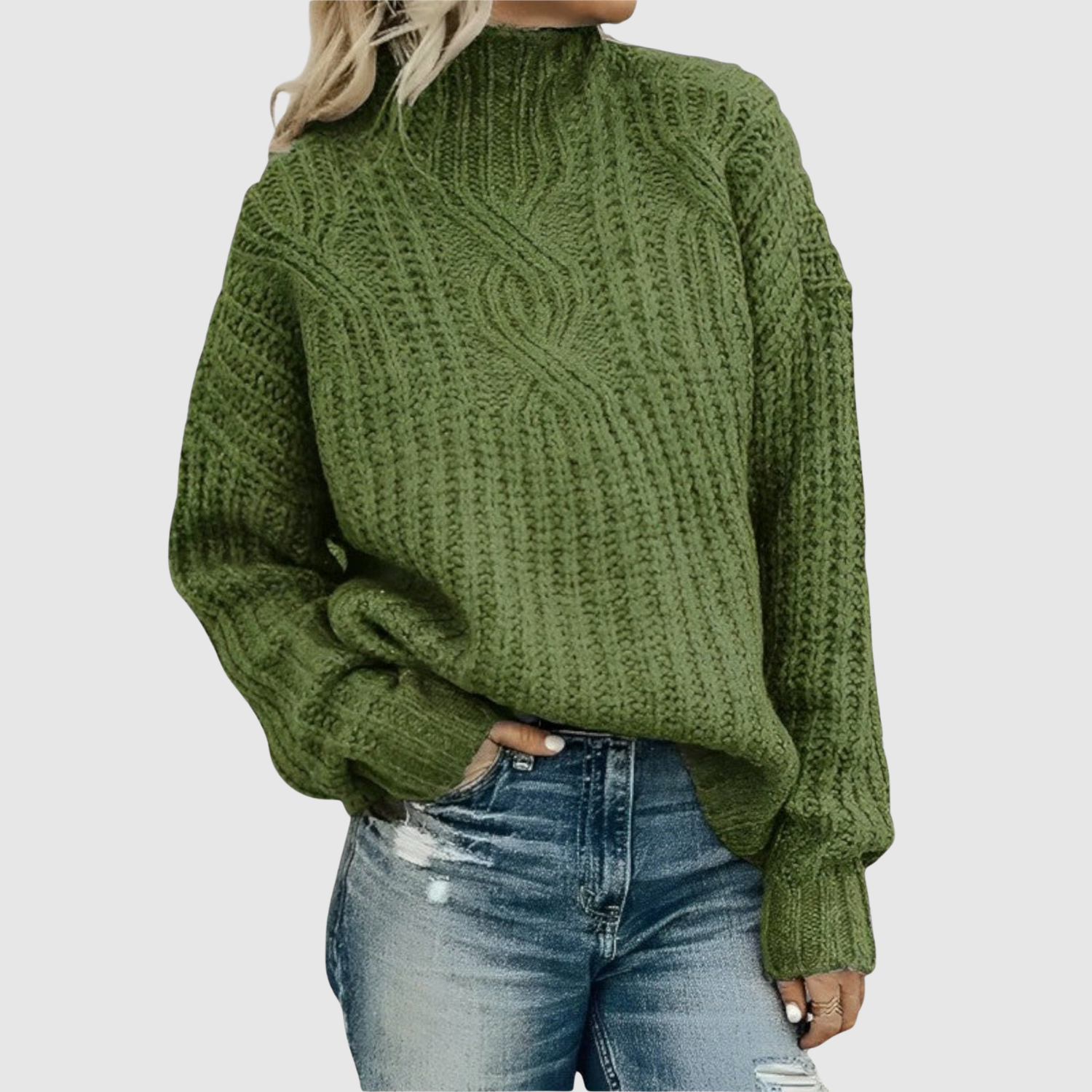 Oversized Roll Neck Jumper for women, view 5