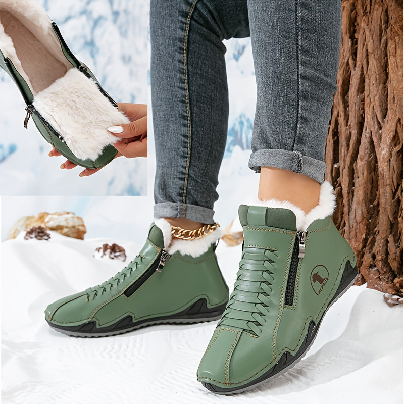 Primrose warm zip & lace-up ankle boots
