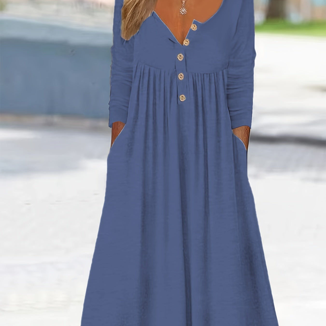 ZARA | MIDI DRESS WITH FRONT BUTTONS