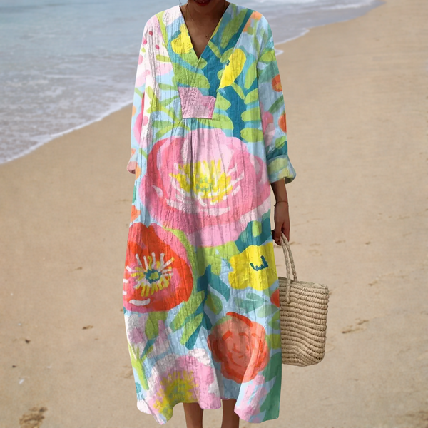 Flattering Printed Summer Dress