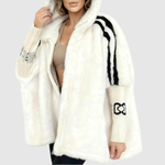 Sandra women's hooded coat with sleeve detail
