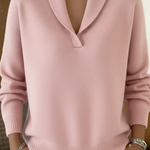 Deborah women's shawl v-neck jumper