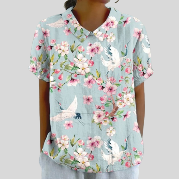 Elegant Floral Comfort Top