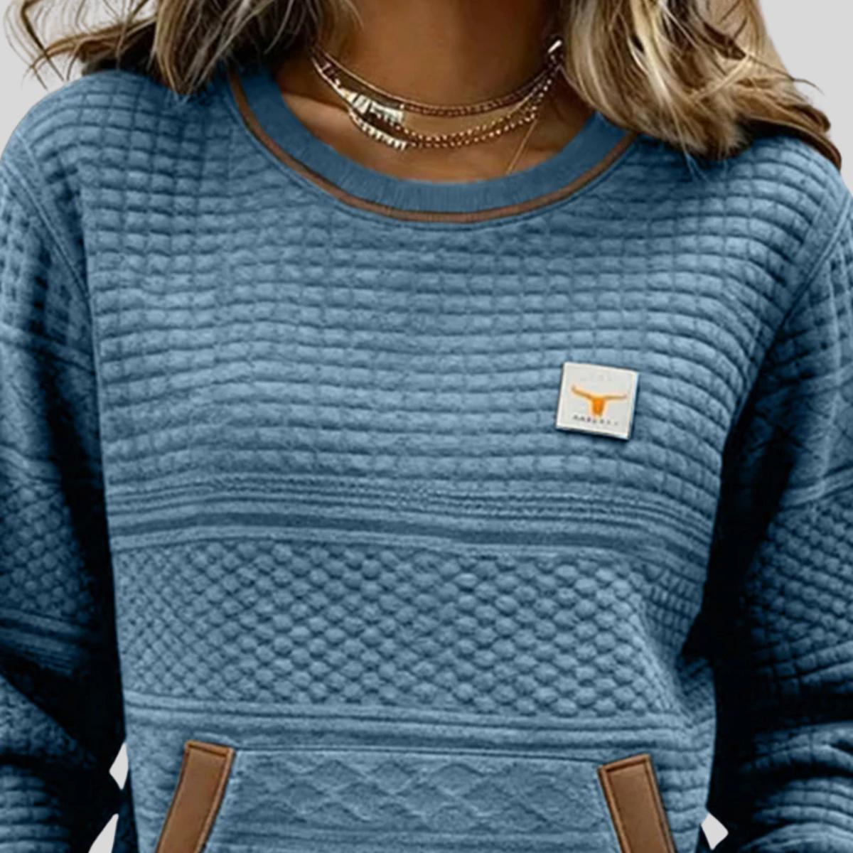 Elaine crew-neck colour-block sweatshirt