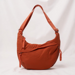 Daisy orange zip shoulder bag