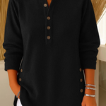 Pauline women's henley button tunic top