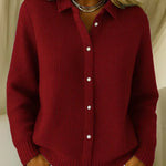 Rosalind textured knitted button cardigan
