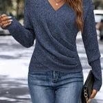 Cecilia soft wrap-front jumper