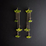 Vintage Drop Green Petal Earrings