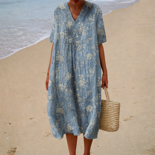 Flattering Printed Summer Dress