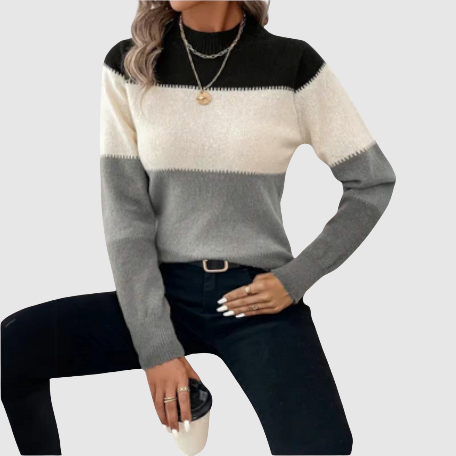 Three Tone Jumper for women