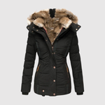 Fitted Parka with Faux Fur Collar for women, view 6