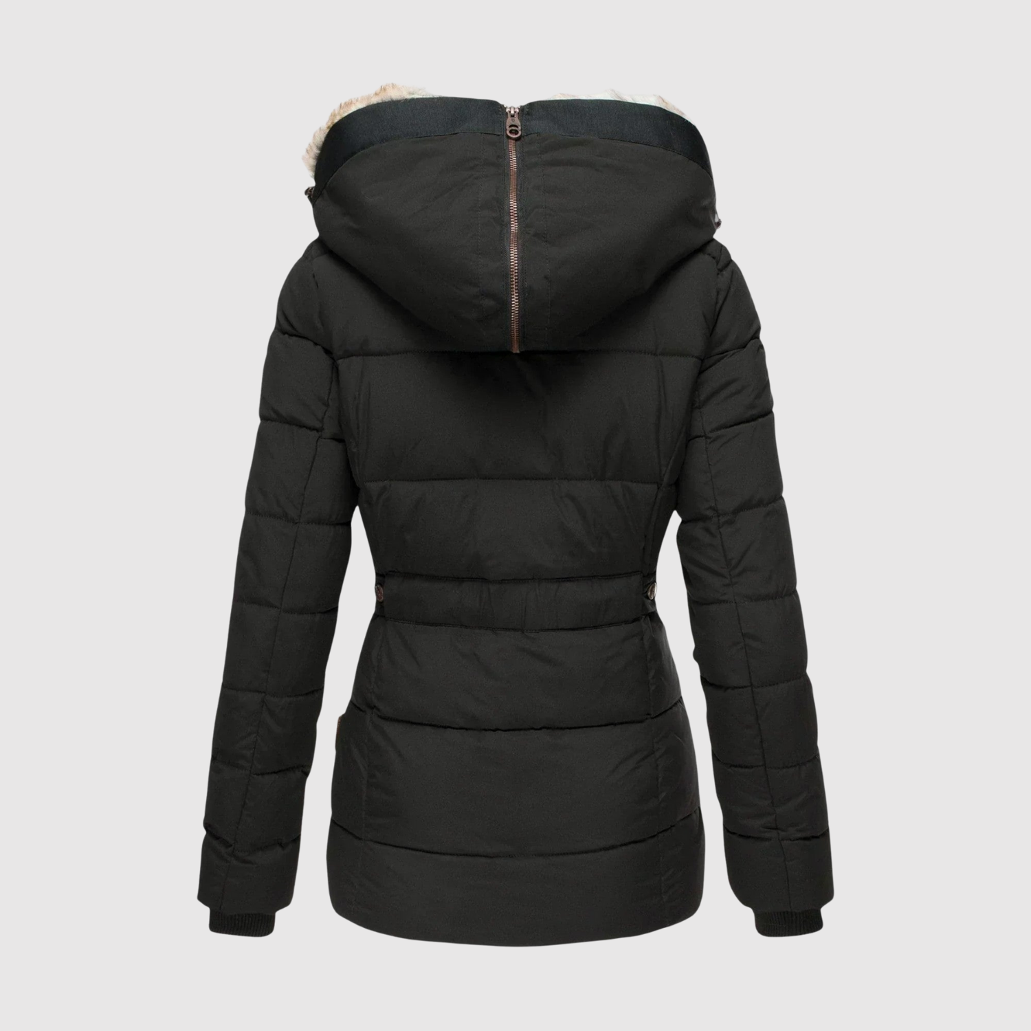 Fitted Parka with Faux Fur Collar for women, view 7