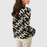 Graphic Pattern Jumper for women, view 3