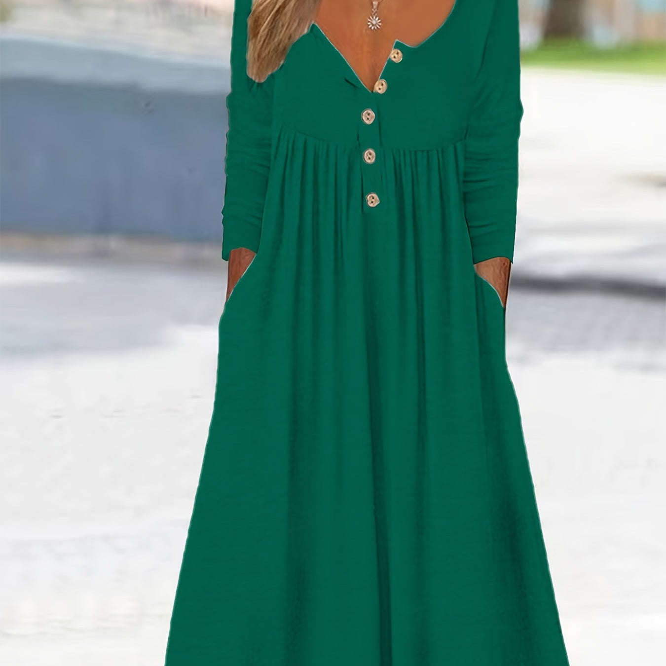 ZARA | MIDI DRESS WITH FRONT BUTTONS
