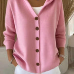 Patricia women's hooded button cardigan