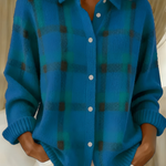 Charlotte soft checked cardigan