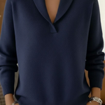 Deborah women's shawl v-neck jumper