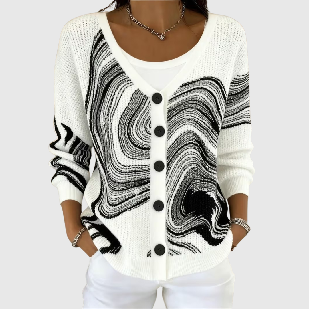 Emily women's button-front knitted jacket