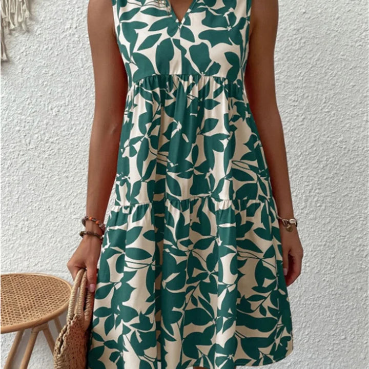 TASHA | MIDI FLUID DRESS WITH A FLARED SKIRT