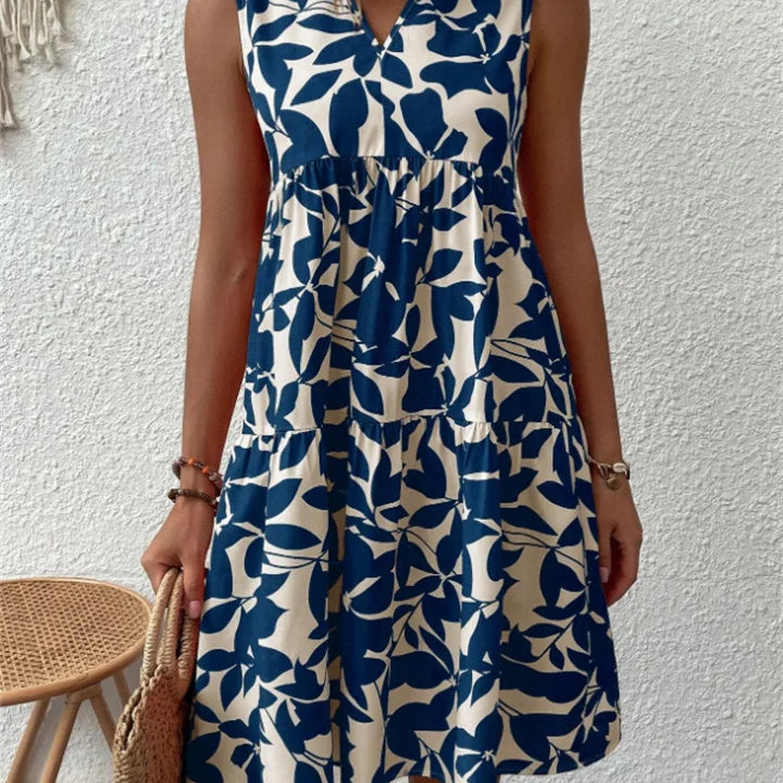 TASHA | MIDI FLUID DRESS WITH A FLARED SKIRT