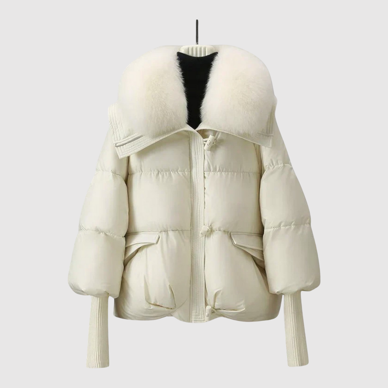 Short Belted Puffer Jacket for women, view 3