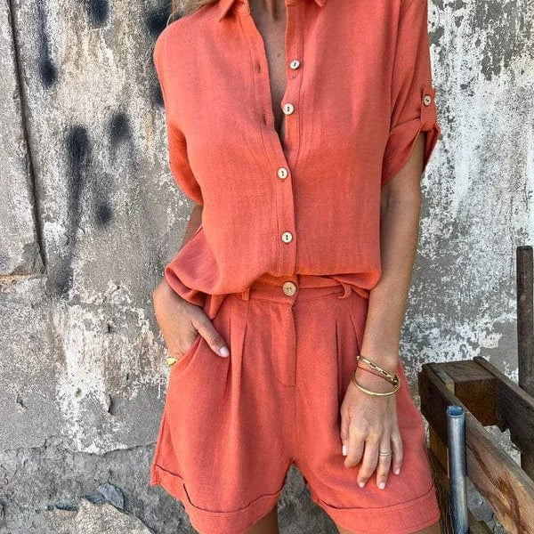 Melda - Airy Buttoned Ensemble