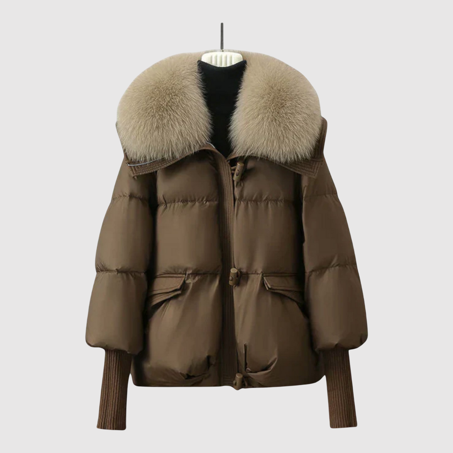Short Belted Puffer Jacket for women, view 4