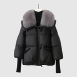 Short Belted Puffer Jacket for women