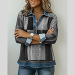 Fiona colour-block print sweatshirt