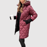 Elegant Long Puffer Coat for women, view 8