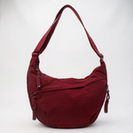 Eleanor burgundy zip shoulder bag