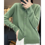 Merino Wool & Cashmere Blend Cardigan for women, view 13