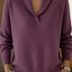 Deborah women's shawl v-neck jumper