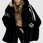 Sandra women's hooded coat with sleeve detail