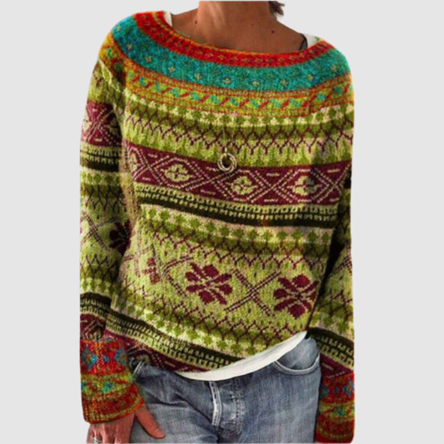 Winter Motif Jumper for women, view 5