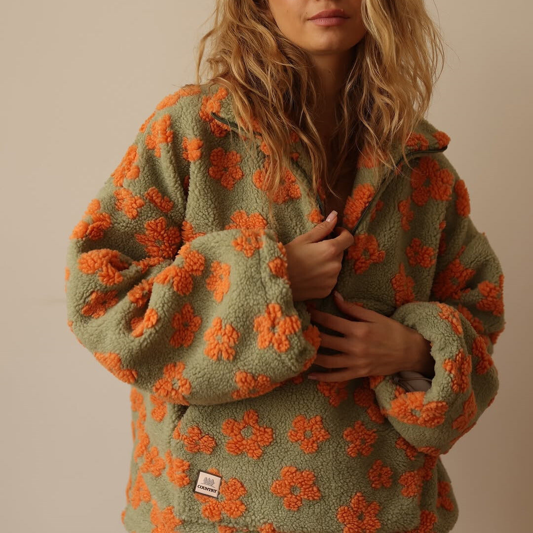 Floral Fleece Jumper for women, view 5