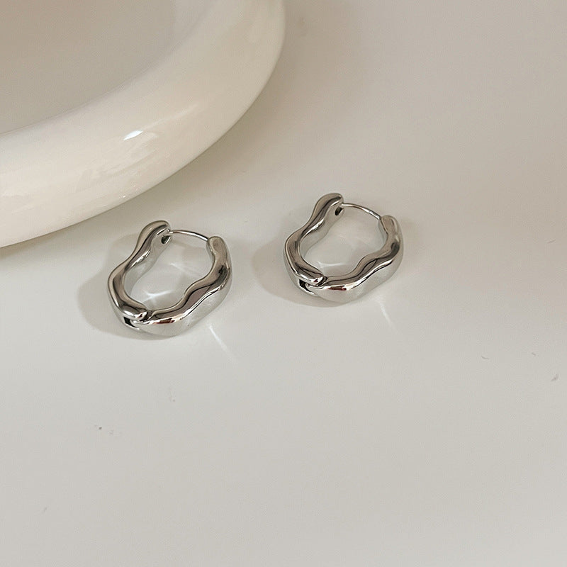Vintage Irregular Gold & Silver Earrings
