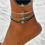 Sea Turtle Leather Anklet
