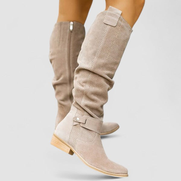 Una women's slouch western knee boots