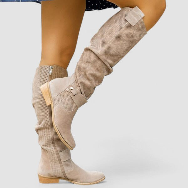 Una women's slouch western knee boots